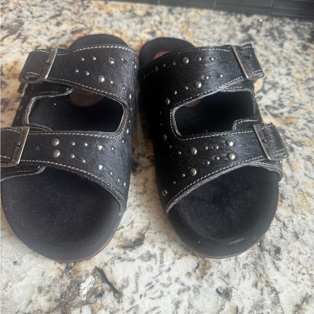Freebird Black Studded Sandals